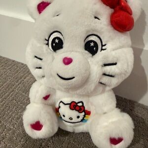 Hello Kitty x Care Bears 2023 Collaboration 9" Plush - Hello Kitty as Cheer Bear